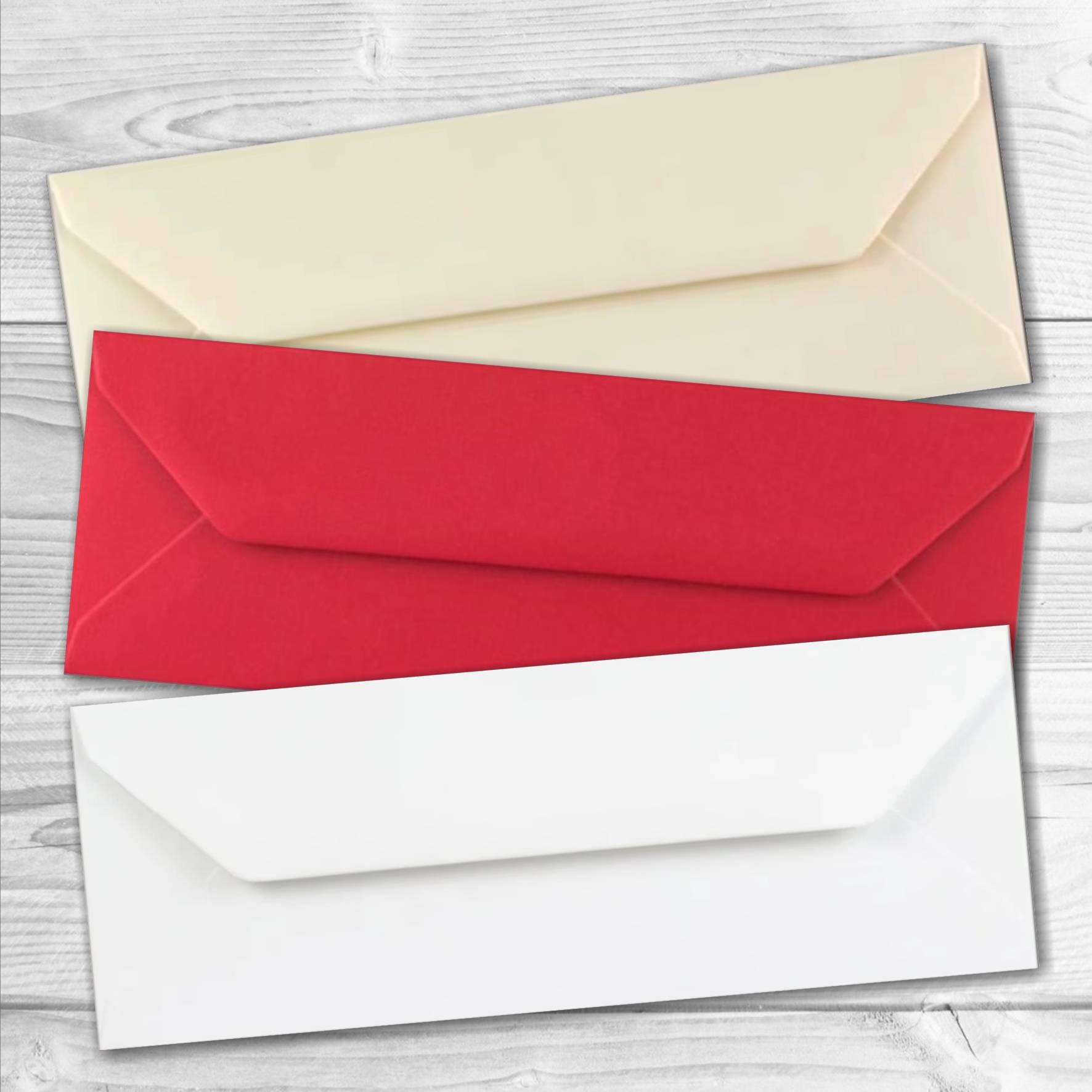 Enveloppes pour carte rectangulaire façon marque-page